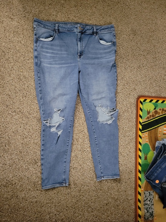 American Eagle Outfitters Denim - American Eagle Outfitters Light Blue Ripped Skinny Jeans